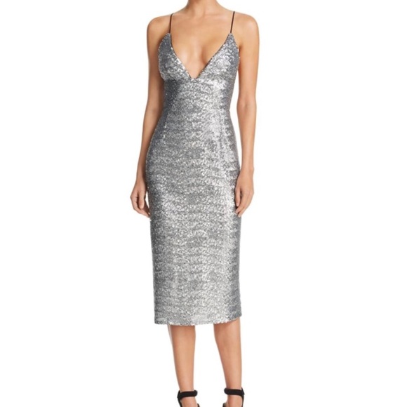 ABS by Allen Schwartz Sequin Midi Evening Dress - Picture 2 of 2